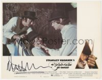 3f0100 CLOCKWORK ORANGE signed LC #4 1972 by Malcolm McDowell, grabbing droog's face, Kubrick!