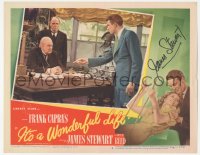3f0112 IT'S A WONDERFUL LIFE signed LC #4 1946 by James Stewart, confronting Lionel Barrymore, Capra