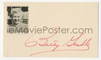 3f0407 BETTY GRABLE signed 2x4 card 1951 it can be framed & displayed with a repro still!