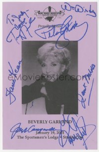 3f0360 BEVERLY GARLAND signed leaflet 2001 by Garland, Donahue, Graves Campanella, Windom & TWO more!