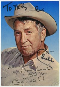 3f0347 CHILL WILLS signed 5x7 color publicity photo 1970s hello cousin, was just ruminatin' bout you!