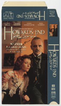 3f0348 HOWARDS END signed 5x9 VHS video box 1993 by BOTH Emma Thompson AND Anrthony Hopkins!
