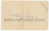 3f0482 SHELDON LEONARD/GUY LOMBARDO signed note paper 1950s it can be framed with a repro!