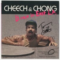 3f0359 TOMMY CHONG signed 7x7 record sleeve 1985 on the cover of Born in East L.A. soundtrack!
