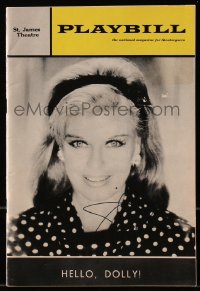 3f0459 GINGER ROGERS signed playbill 1966 when she appeared in Hello Dolly on Broadway!