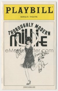 3f0464 THOROUGHLY MODERN MILLIE signed playbill 2002 by Delta Burke, Anne L. Nathan & one other!