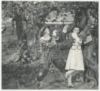 3f0489 RAY BOLGER signed book page 1980s as The Scarecrow with Judy Garland in The Wizard of Oz!