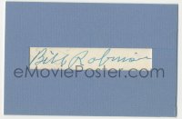 3f0221 BILL ROBINSON/EDDIE ALBERT signed 3x5 cut album page 1940s it can be framed with a repro!