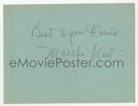 3f0228 BRUCE CABOT/MARSHA HUNT signed 5x6 cut album page 1940s it can be framed with a repro!