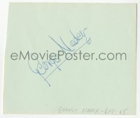 3f0255 GEORGE NADER signed 5x5 cut album page 1950s it can be framed with a repro still!