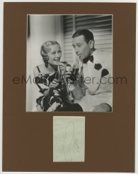 3f0185 GEORGE RAFT signed 3x4 cut album page in 11x14 display 1940s ready to frame & display!