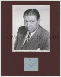 3f0187 HARRY VON ZELL signed 3x3 cut album page in 11x14 display 1950s ready to frame & display!