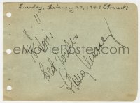 3f0265 ILONA MASSEY signed 5x6 cut album page 1943 it can be framed & displayed with a repro still!