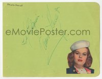 3f0276 JANIS PAIGE/MARGUERITE CHAPMAN signed 5x6 cut album page 1940s it can be framed with a repro!