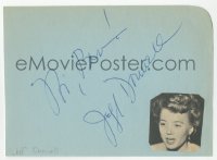 3f0278 JEFF DONNELL signed 4x5 cut album page 1940s it can be framed with a repro still!