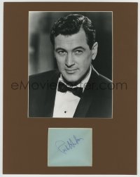 3f0198 ROCK HUDSON signed 3x4 cut album page in 11x14 display 1950s ready to frame & display!