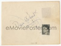 3f0317 ROD CAMERON/DANE CLARK signed 5x7 cut album page 1930s it can be framed with a repro still!