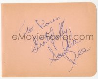3f0324 SANDRA DEE signed 4x5 cut album page 1950s it can be framed with a repro still!