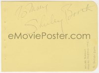 3f0327 SHIRLEY BOOTH signed 5x6 cut album page 1960s it can be framed & displayed with a repro!