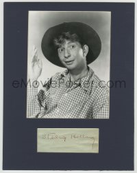 3f0201 STERLING HOLLOWAY signed 2x5 cut album page in 11x14 display 1940s ready to frame & display!