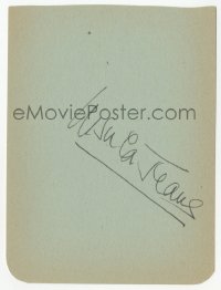 3f0336 URSULA THIESS signed 4x5 cut album page 1940s it can be framed & displayed with a repro!