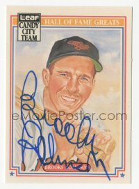 3f0492 BROOKS ROBINSON signed trading card 1987 the Baltimore Orioles baseball Hall of Fame Great!