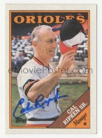 3f0493 CAL RIPKEN SR. signed trading card 1988 the Baltimore Orioles baseball manager!