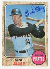 3f0500 GENE ALLEY signed trading card 1967 the Pittsburgh Pirates baseball shortstop!