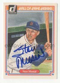 3f0507 STAN MUSIAL signed trading card 1983 the St. Louis Cardinals baseball Hall of Fame Hero!