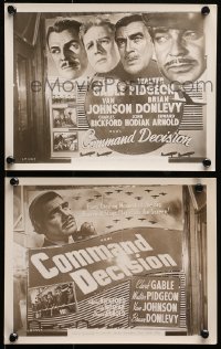 3g1155 COMMAND DECISION 2 8x10 stills 1948 Clark Gable, both with lobby displays from Loew's in NYC!