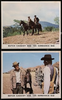3g0833 BUTCH CASSIDY & THE SUNDANCE KID 2 color English FOH LCs 1969 Paul Newman, Robert Redford, Ross!