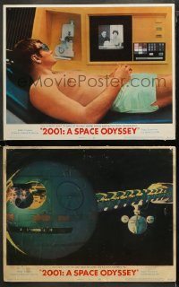 3g0671 2001: A SPACE ODYSSEY 2 LCs 1968 Lockwood receives birthday greetings, great space ship image!