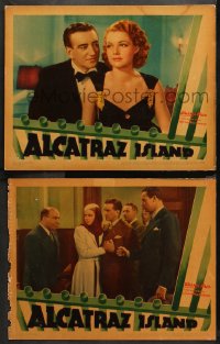 3g0675 ALCATRAZ ISLAND 2 LCs 1937 great images of Ann Sheridan, John Litel, most famous prison!