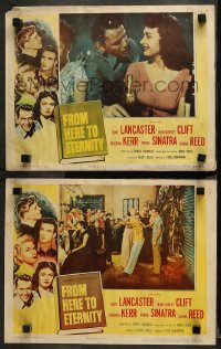3g0701 FROM HERE TO ETERNITY 2 LCs 1953 Frank Sinatra, Donna Reed, Montgomery Clift!