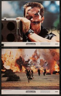 3g0416 COMMANDO 7 color 11x14 stills 1985 Arnold Schwarzenegger is going to make someone pay!