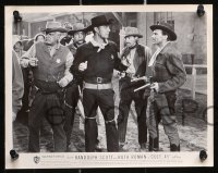 3g0999 COLT .45 7 8x10 stills 1950 great images of western cowboy Randolph Scott & sexy Ruth Roman!