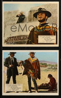 3g0809 FOR A FEW DOLLARS MORE 8 English FOH LCs 1967 Sergio Leone & Clint Eastwood, complete set!