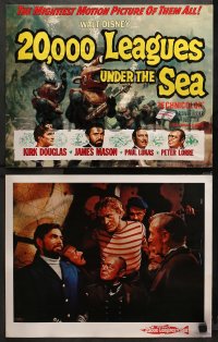 3g0024 20,000 LEAGUES UNDER THE SEA 9 LCs R1963 Jules Verne classic, James Mason, Kirk Douglas!