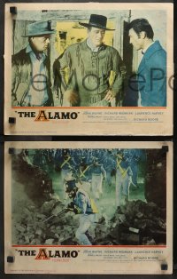 3g0452 ALAMO 6 LCs 1960 cowboy western images of John Wayne, Laurence Harvey & Richard Widmark!
