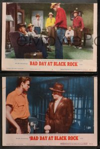 3g0453 BAD DAY AT BLACK ROCK 6 LCs 1955 Spencer Tracy, Lee Marvin, Ryan, Francis, Jagger!