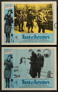 3g0068 BAND OF OUTSIDERS 8 LCs 1966 Jean-Luc Godard's Bande a Part, Anna Karina, Claude Brasseur!