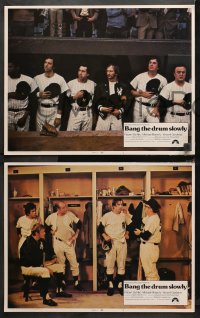 3g0069 BANG THE DRUM SLOWLY 8 int'l LCs 1973 Robert De Niro, image of New York Yankees baseball stadium!