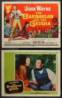 3g0070 BARBARIAN & THE GEISHA 8 LCs 1958 directed by John Huston, John Wayne & sexy Eiko Ando!