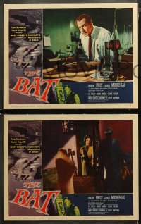 3g0486 BAT 5 LCs 1959 Vincent Price, Agnes Moorehead, great horror images, keep the secret!