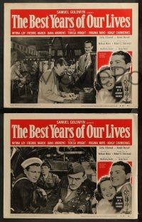 3g0077 BEST YEARS OF OUR LIVES 8 LCs R1954 Fredric March, Myrna Loy, Andrews, Mayo, Wright, more!