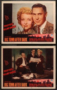 3g0080 BIG TOWN AFTER DARK 8 LCs 1948 Philip Reed, Hillary Brooke, Richard Travis, gambling!