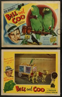 3g0081 BILL & COO 8 LCs 1948 wacky images of trained birds, Crosby, Hope and Bergen!