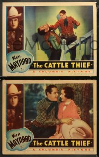 3g0601 CATTLE THIEF 3 LCs 1936 Ken Maynard fighting a lone war against robbers of the range!