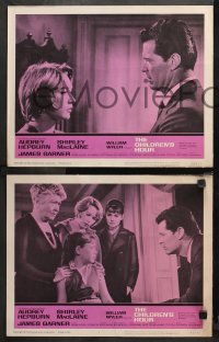 3g0535 CHILDREN'S HOUR 4 LCs 1962 great images of Audrey Hepburn, James Garner, Shirley MacLaine!