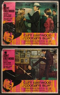 3g0538 COOGAN'S BLUFF 4 LCs 1968 cowboy Clint Eastwood in New York City, directed by Don Siegel!